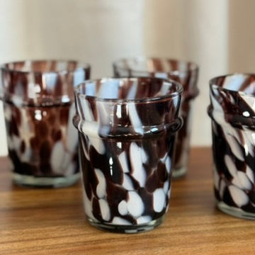 Dot Drinking Glass - Mocha Madam Stoltz
