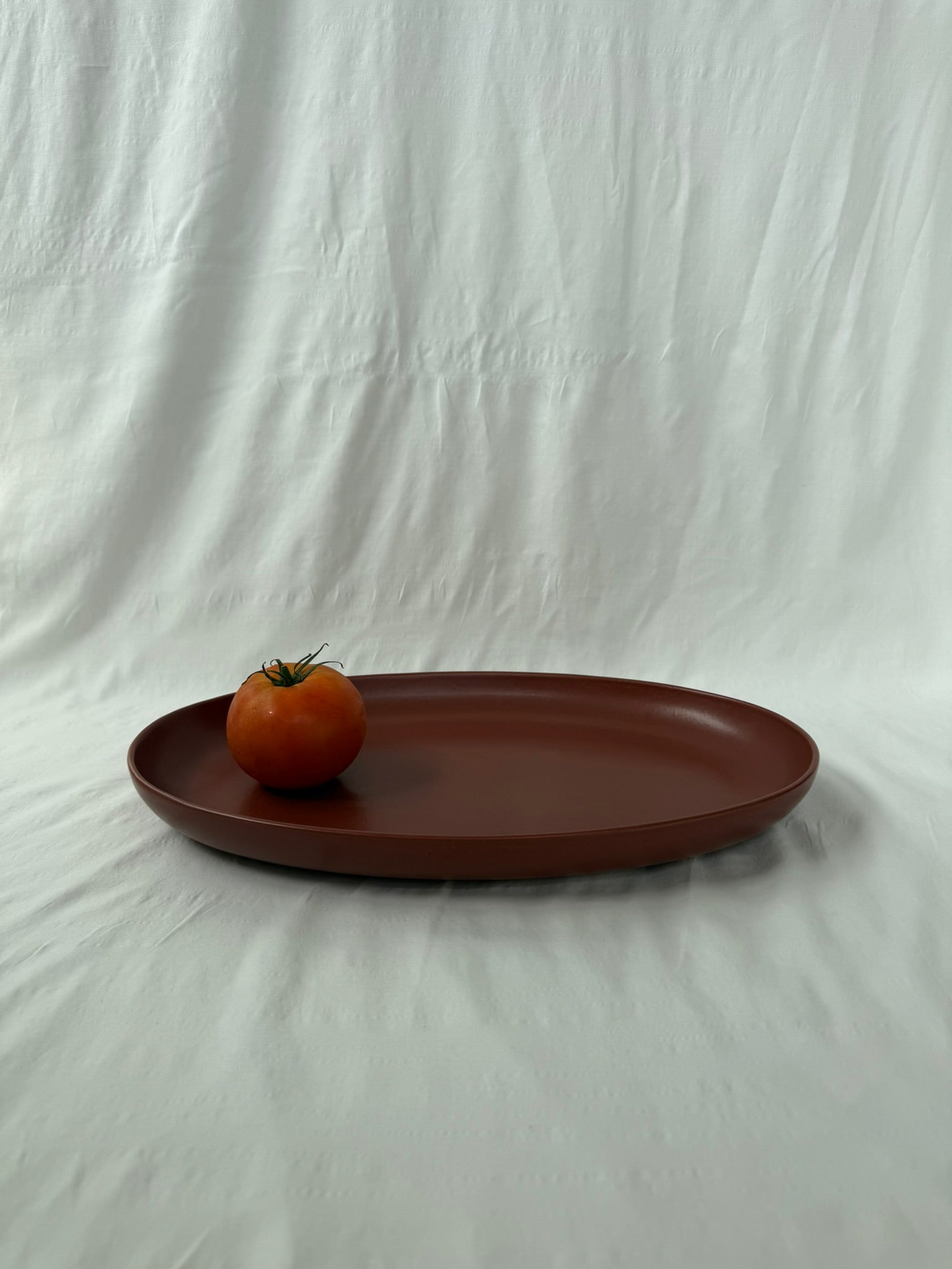 Pedra Oval Ceramic Platter - Rosewood