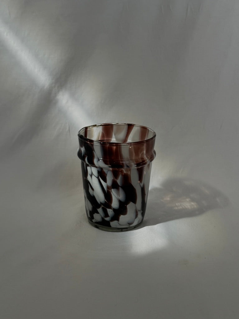 Dot Drinking Glass - Mocha
